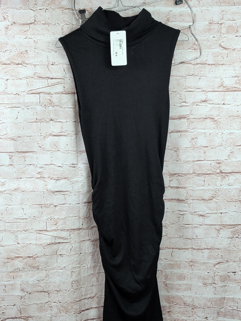 evereve Sleeveless Black Turtleneck Maxi Dress Small Nwt New